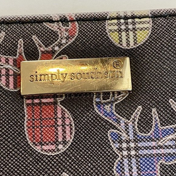 Simply Southern Womens zip Wallet deer head plaid Multicolor - Picture 2 of 8